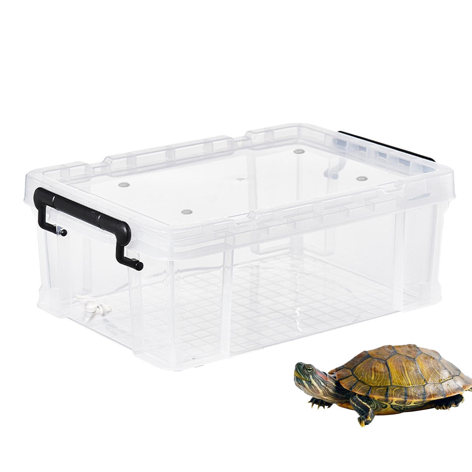 Siedlisko Dla Żółwia Przezroczyste terrarium mieszkalne dla żółwia lądowego | Przezroczysty zbiornik Do Użytku Domowego, Salonu, Sypialni, Mieszkania, Akademika, Biura, Klasy