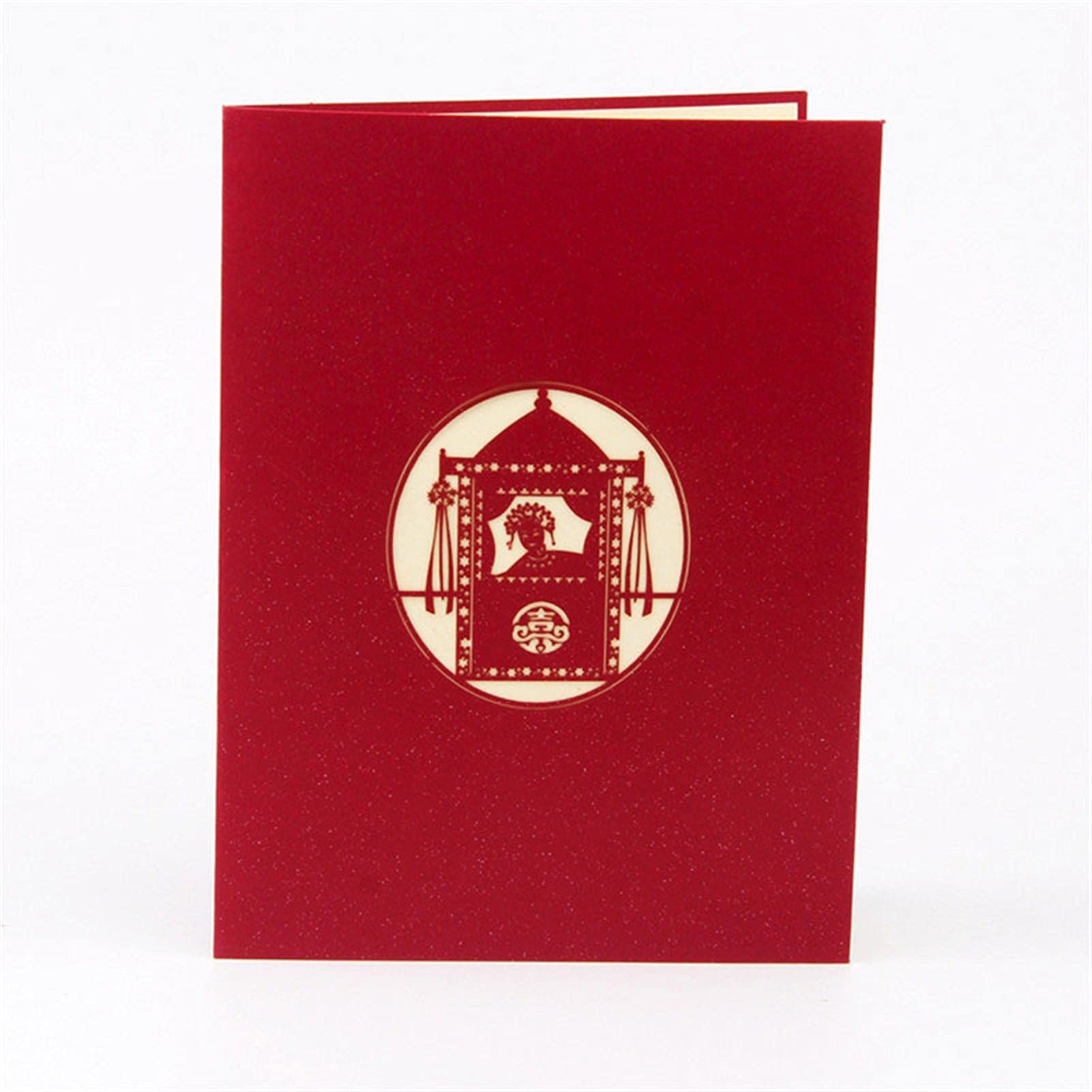 Grußkarte Grußkarten 3D Laserschnitt Handgemachte chinesische Art Braut Limousine Stuhl Papier Einladung Grußkarten Postkarte Hochzeit Kreatives Geschenk Drücken Sie Ihre innere Liebe danke dir Karte