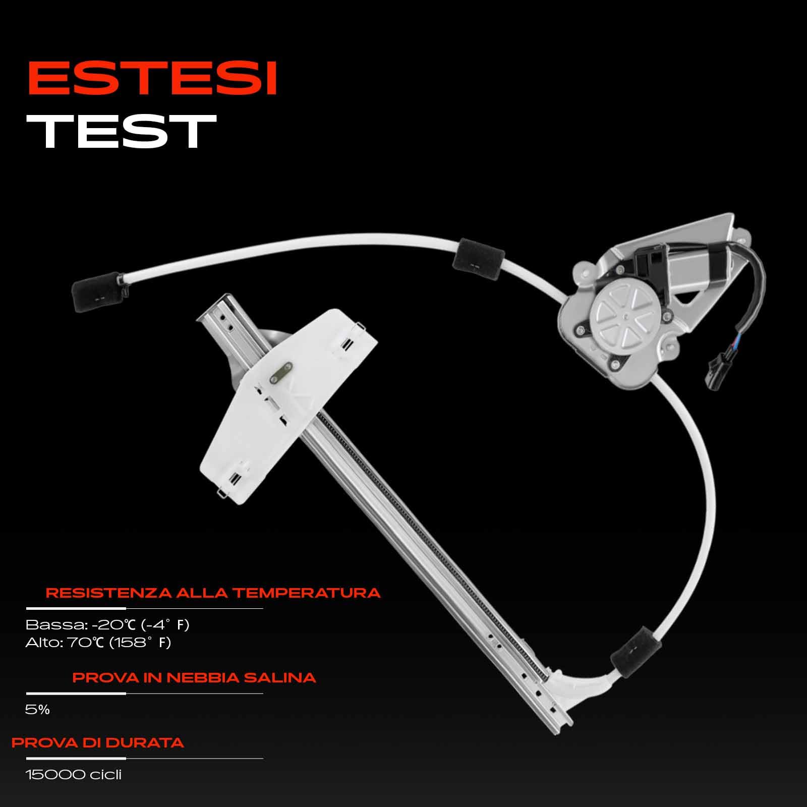 Frankberg 55360031AM -Alzacristalli anteriore sinison motore Sostituzione per Cherokee KJ SUV 2002-2006