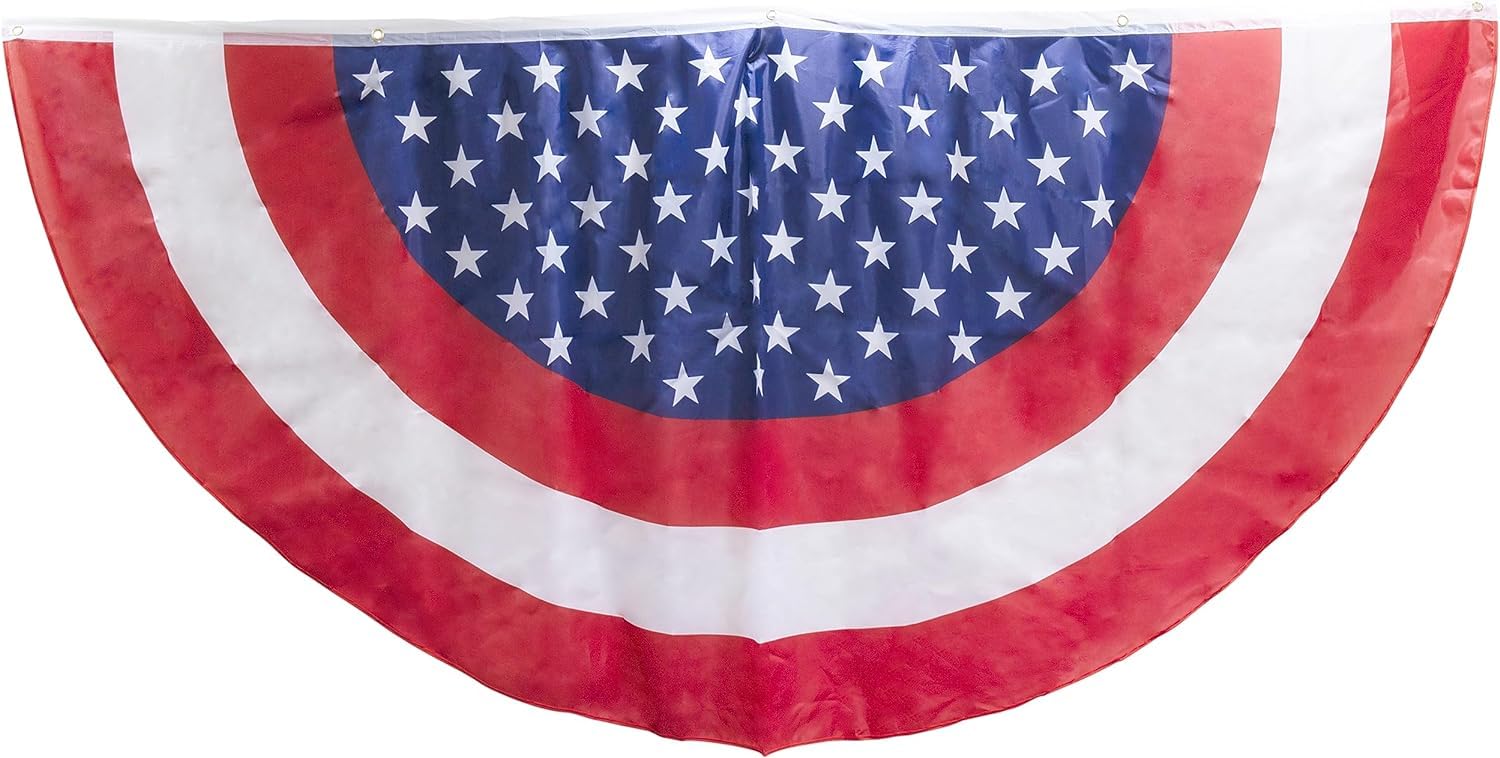 2 Stück Große USA Flaggen Banner – 6,1 X 0,47 M, Rot-weiß-blau, Wimpelkette Für 4. Juli, Memorial Day, Außendeko