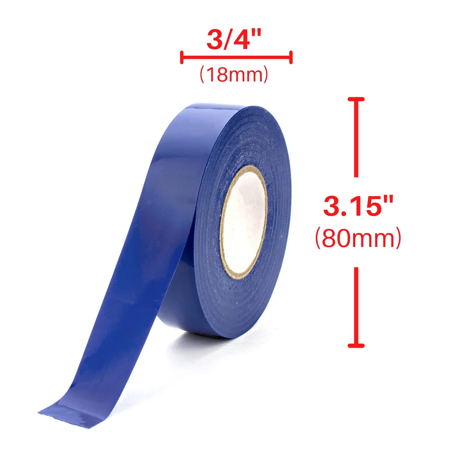 Xtricity Vinyl Blue Electrical Tape 3/4 inch x 66 Ft for Electrical Insulation, Wire Bundling and DIY Repairs – Durable, Stretchy, General Purpose – Up to 600V (1 Pack)