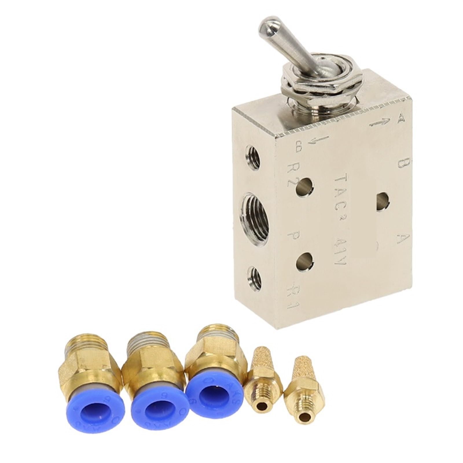 Valve TAC2-41V pneumatique à levier bistable 5/2 voies 1/8 avec silencieux