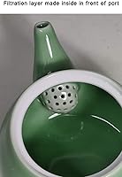 Vista 7 de Tetera Celadon, tetera de porcelana verde jade, utensilio de té de Kungfu, ceremonia de té, 4 colores opcionales, (verde ciruela)