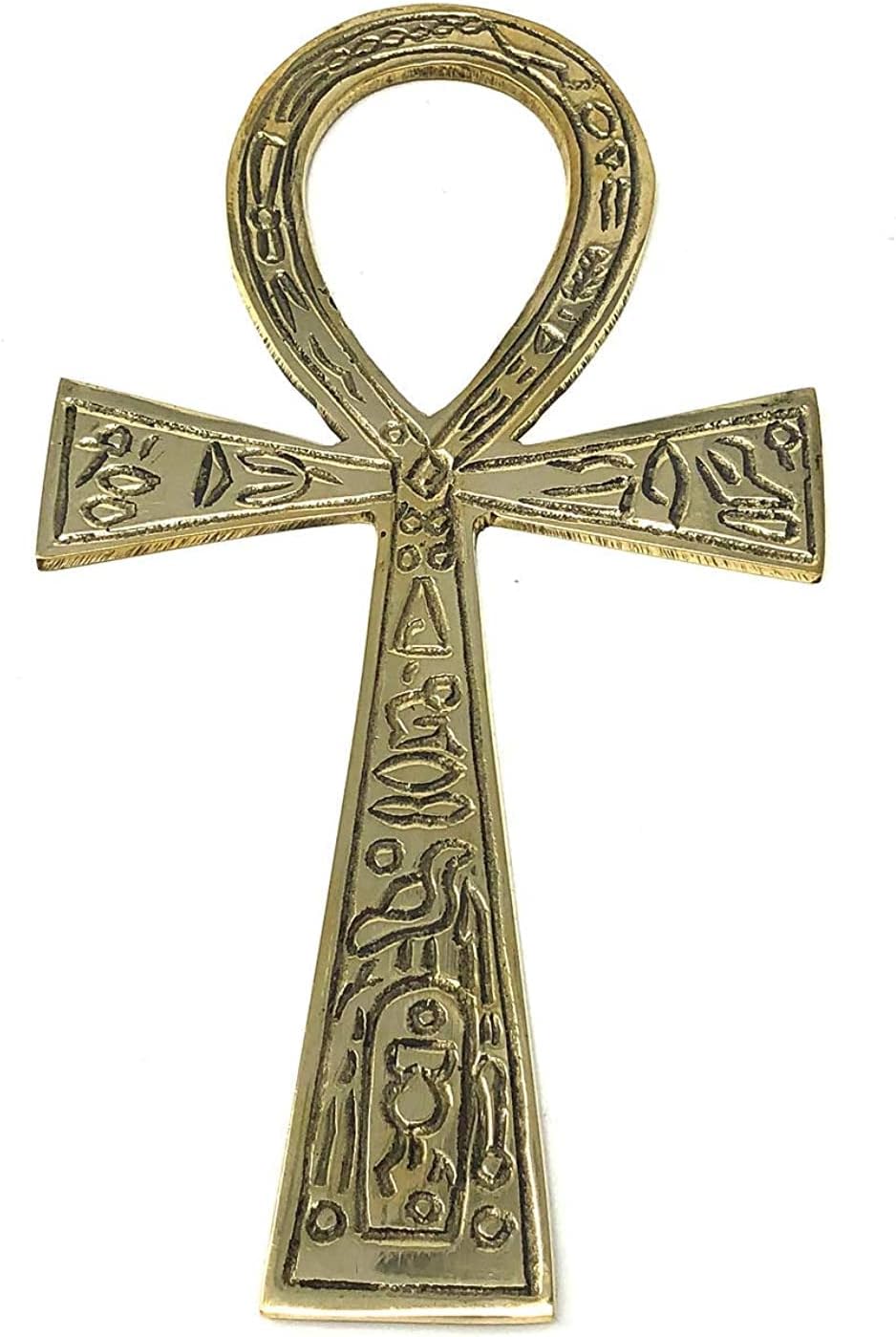 Brass Ankh Brass Large ( 3 1/2" x 6 1/2") For Altar Or Wall… (golden)