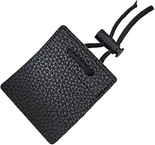 Leather Archery Finger Tabs,Handmade Archery Finger Guard for Shooting Practice Gear, Recurve Bow Fingers Tab (Black, One Size)