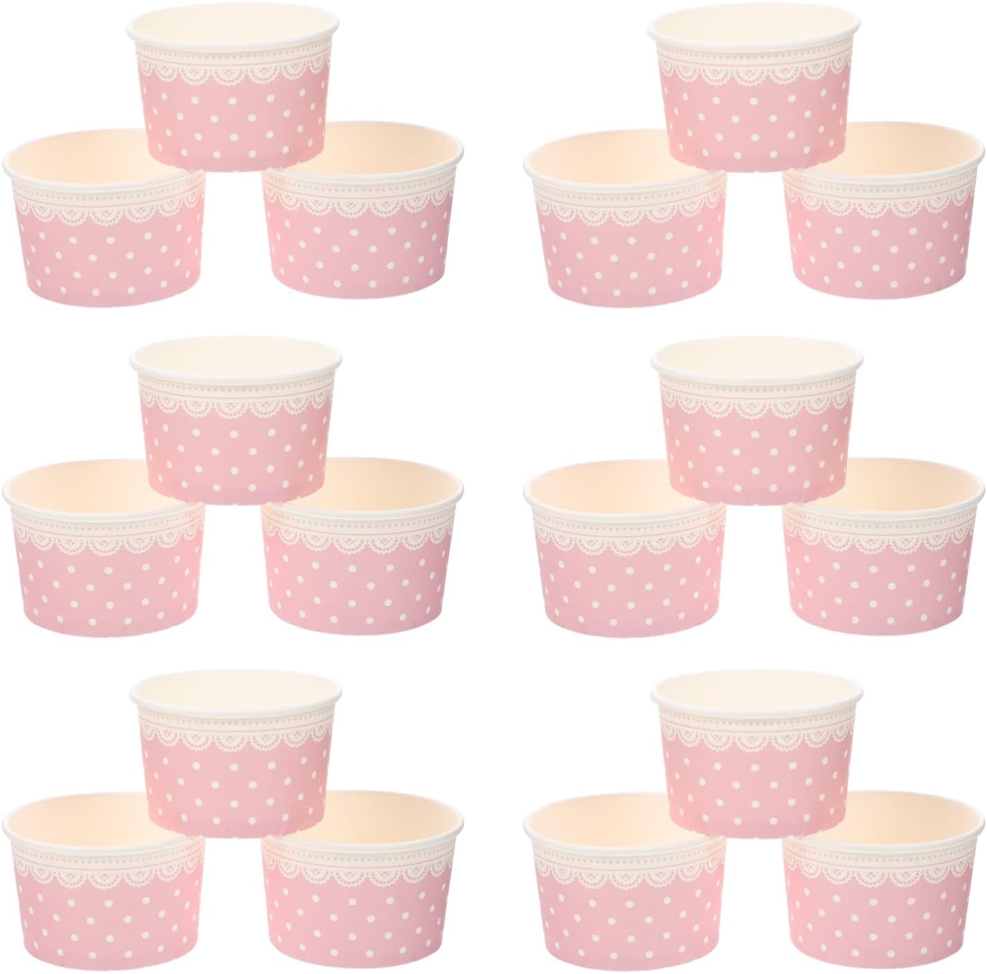 GANAZONO Ice Cream Sundae Bowls 50Pcs Lovely Ice Cream