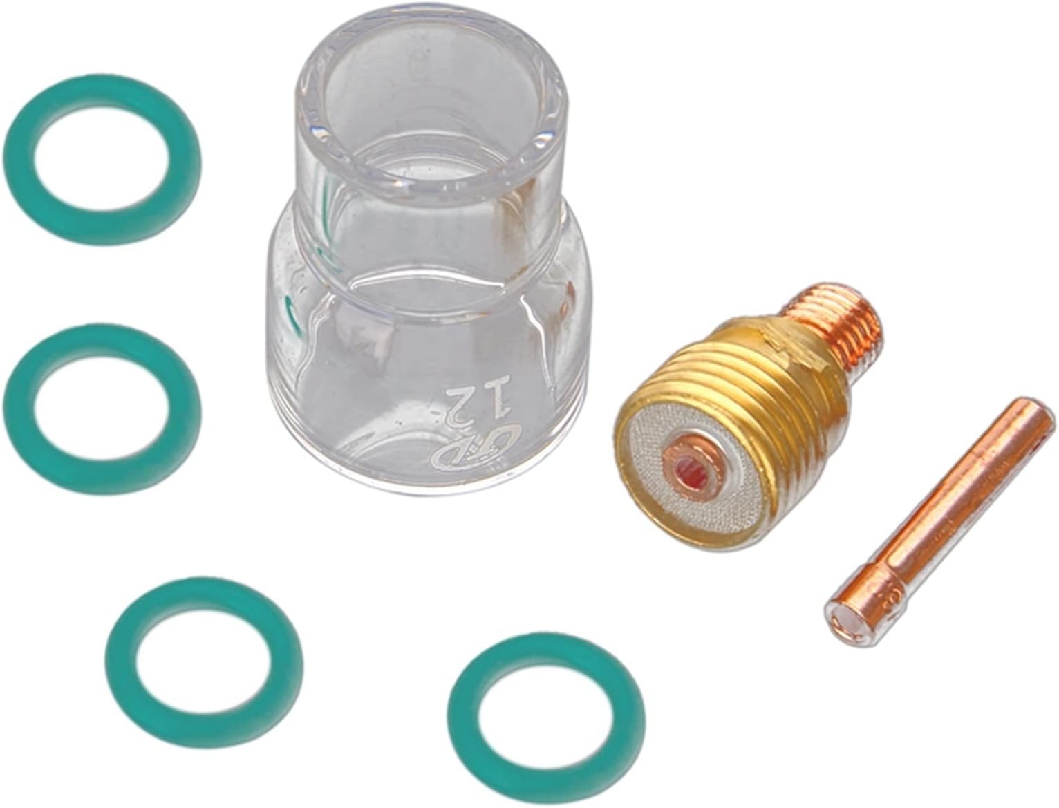 7Pcs/Set #12 Glass Cup Kit Stubby Collets Body Gas Lens Tig Welding Torch for Wp-9/20/ 25 Accessories tig Welding Accessories