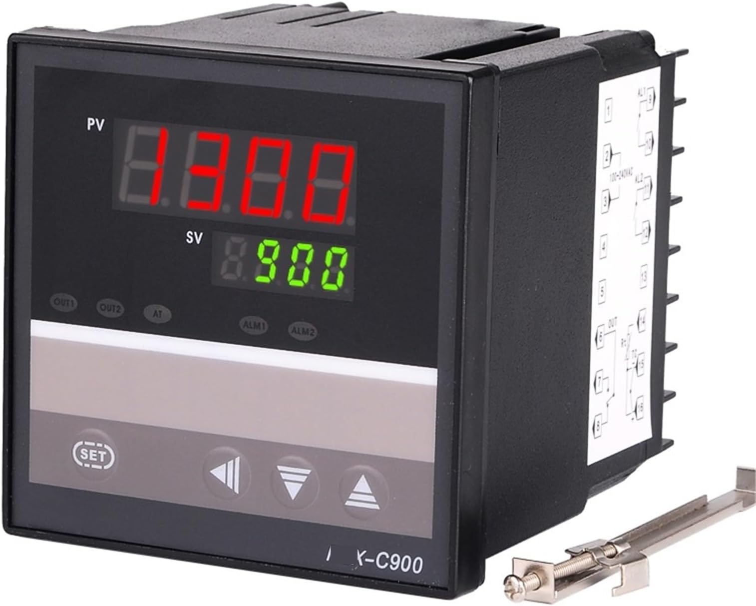220V オーブン温度コントローラー REX-C900 C900 熱電対 PT100、K ユニバーサル入力リレー出力 SSR出力 96*96mm サーモスタット(SSR出力)
