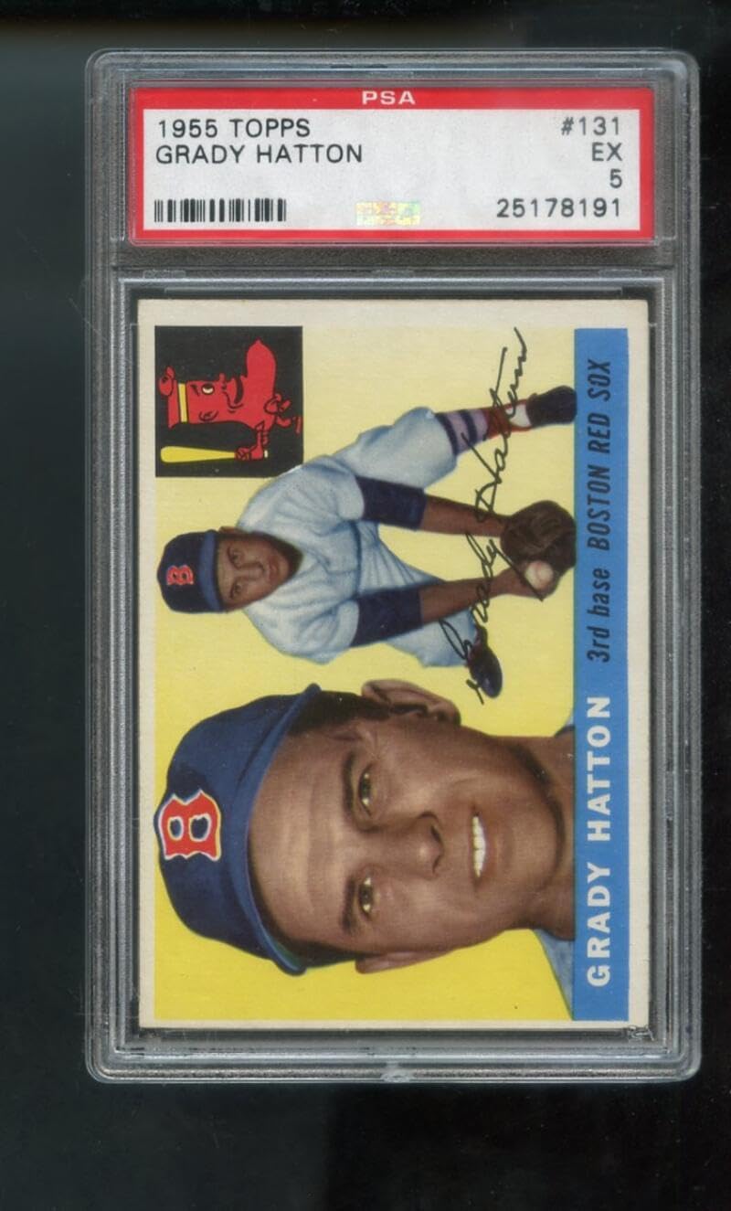 1955 Topps #131 Grady Hatton PSA 5 Graded Baseball Card MLB Boston Red Sox