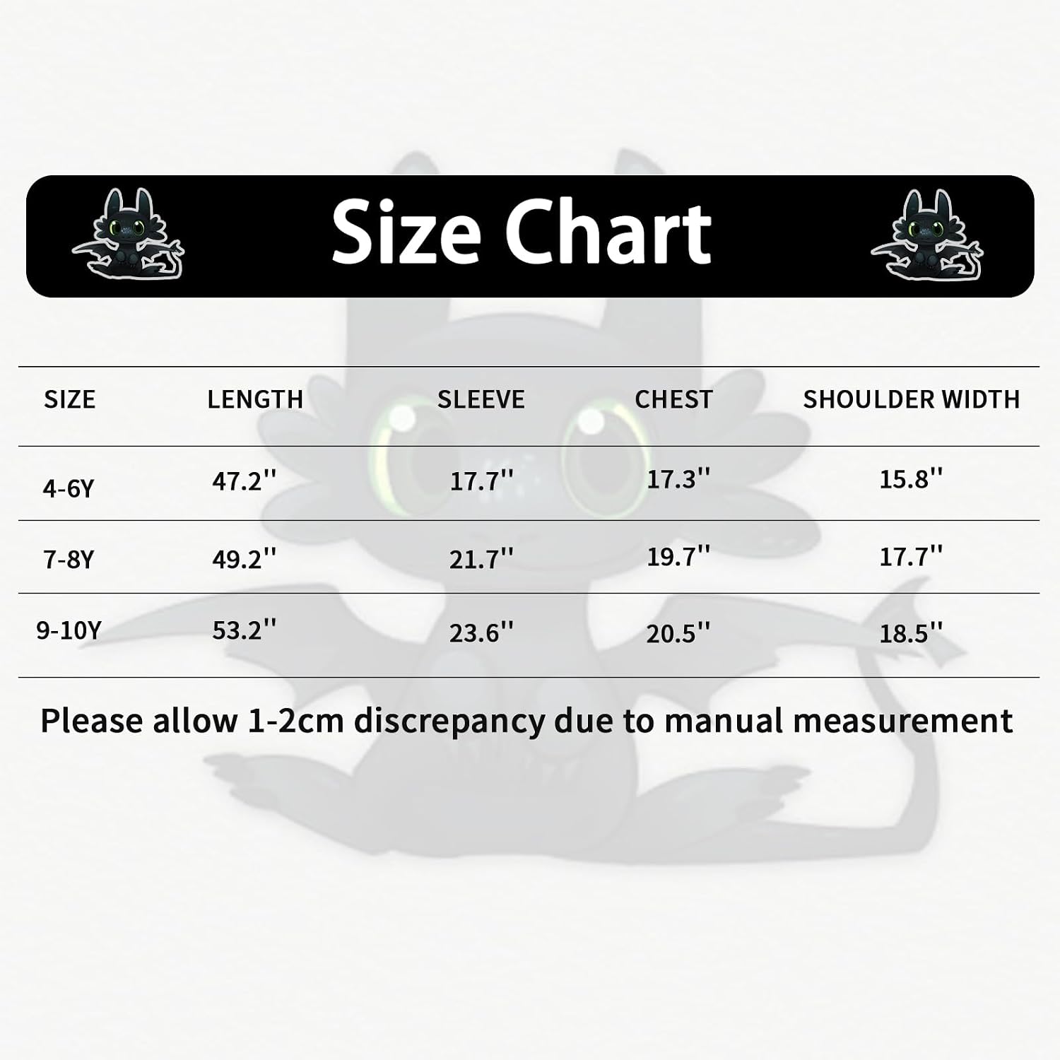 Toothless Dragon Costume for Kids Halloween Black Dragon Onesie Pajamas Hooded Set for Boys Girls
