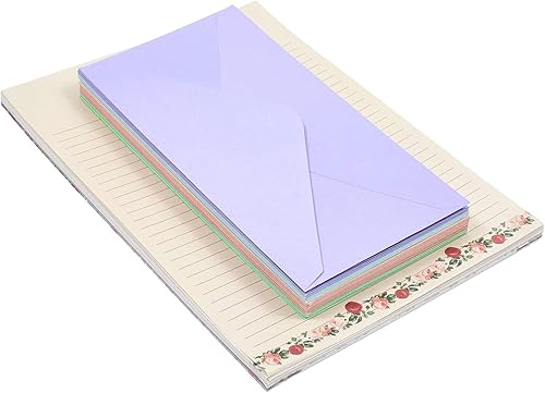 Miniatura 4 de 60 Sheets Vintage Floral Stationary with 30 Envelopes, Letter Writing Paper for Poems, Thank You Notes, Pen Pal, Scrapbook, Calligraphy (6 Designs,
