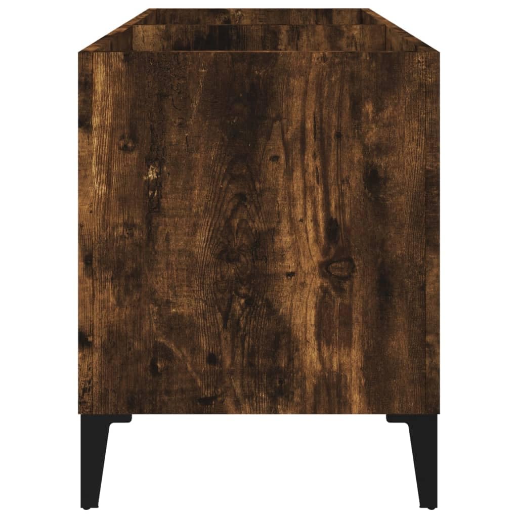 Mobile Porta Dischi In Legno Multistrato – 100x38x48 Cm, Finitura Rovere Artigianale, Ideale Per Giradischi E Vinili