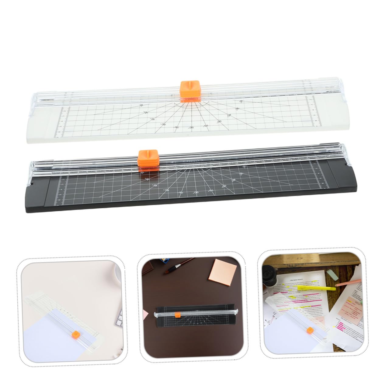2 Pezzi Taglierina Carta Portatile Mini Cutter per Scrapbooking e Progetti Creativi Lama Design Sicuro e Leggero per Studenti e Principianti