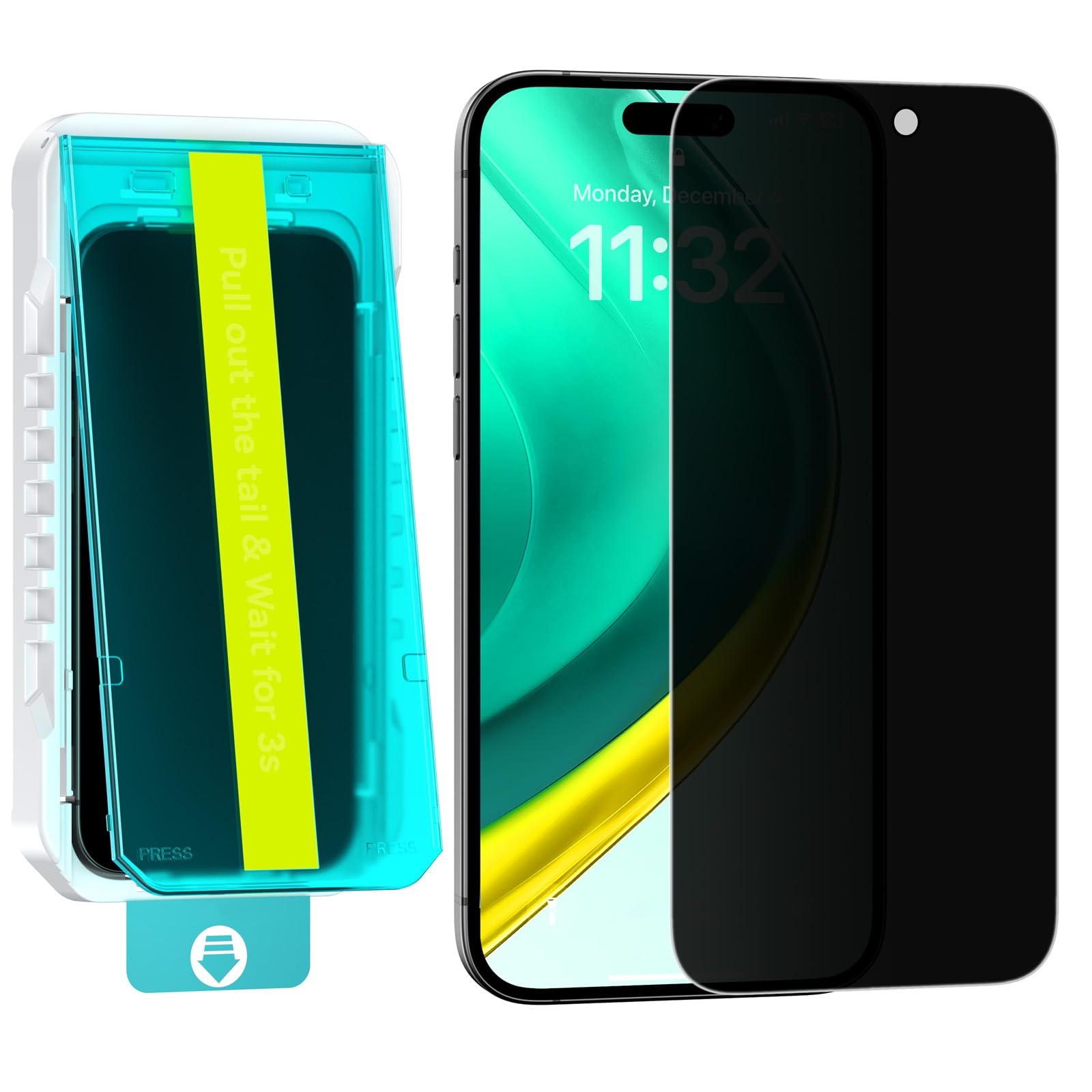 Mothca Privacy Screen Protector for iPhone 17 Pro Max/ 16 Pro Max (6.9 inches), Anti-Spy Tempered Glass Easy Installation, 9H Hardness Ultra Resistant, 3 Pack Global Recycled Standard Global Recycled Standard Global Recycled Standard