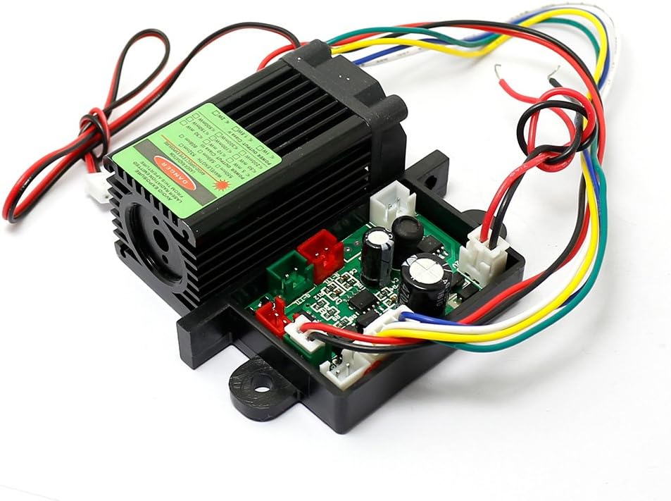 12V Green Diode Lasers 532nm Laser Module Dot with TTL 0-30KHZ & Fan Cooling - Long Time Working