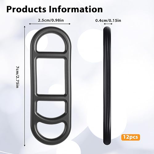 Miniatura 2 de 12 correas de goma para bicicleta, correas de silicona para bicicleta, correa de goma para bicicleta, banda de luz para linterna, juego de manillar,