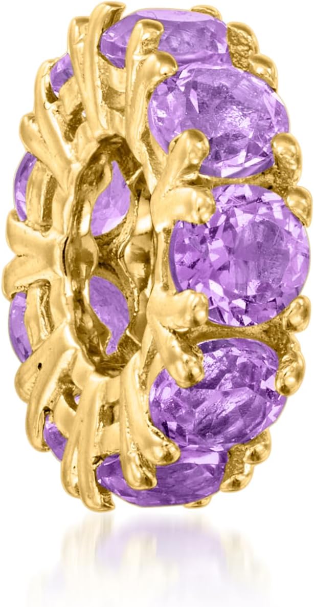 Ross-Simons Birthstone Bead Charm in 18kt Gold Over Sterling