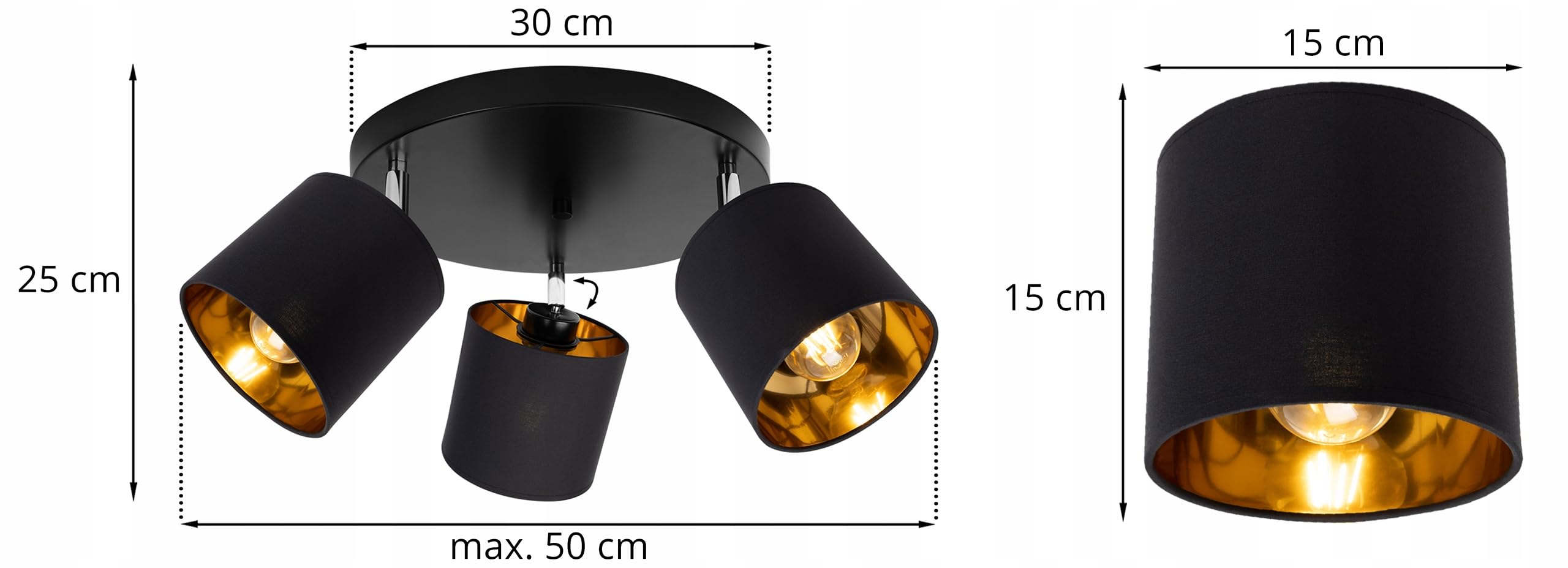 Lampa wisząca sufitowa żyrandol złota plafon LED – Nowoczesna lampa LED do salonu, sypialni i kuchni