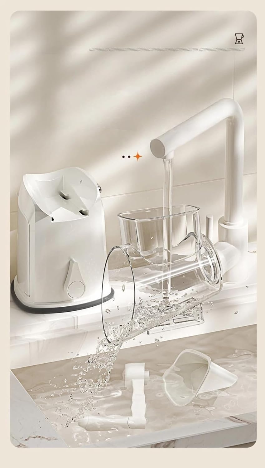 Multifunctional Rotary Vegetable Cutter, Manual Mandoline Slicer with 10 Blades, Safe & Easy to Use Vegetable Grater for Kitchen Prep