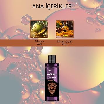VASSO Saç Toniği | Hassas Saçlar İçin | Hassas Saç Derisi Rahatlatma, Hücre Yenileme | canopa 260 ml