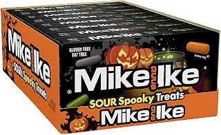 Mike and Ike Halloween Sour Spooky Treats, 4.25 oz., Theater Box, Case of 12 – Limited Edition Chewy Fruit Candy – Gluten-Free, Fat-Free