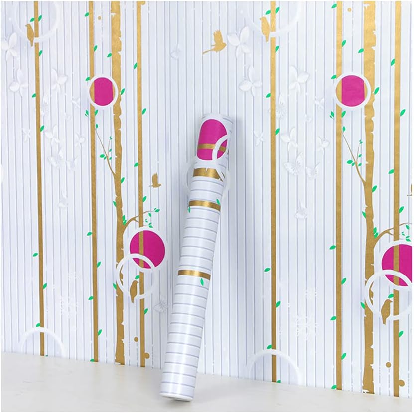 2 Pack Shelf Liners Green Ring Self-Adhesive Gold Birds Drawer Papers Furniture Protector Redo Garden Work Bench 17.7 Inch Wide