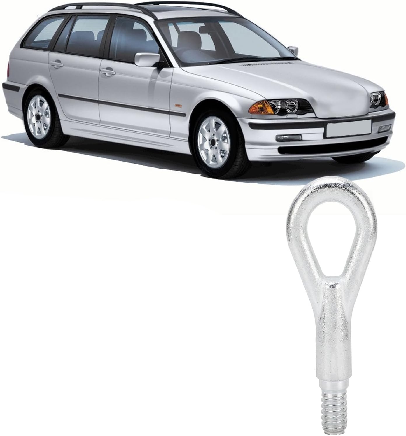 Trailer Hitch, Solid Steel Alloy Tow Hook 72151965186 Replacement for 3 E36 E46 7 E38 8 E31 Z3 E36