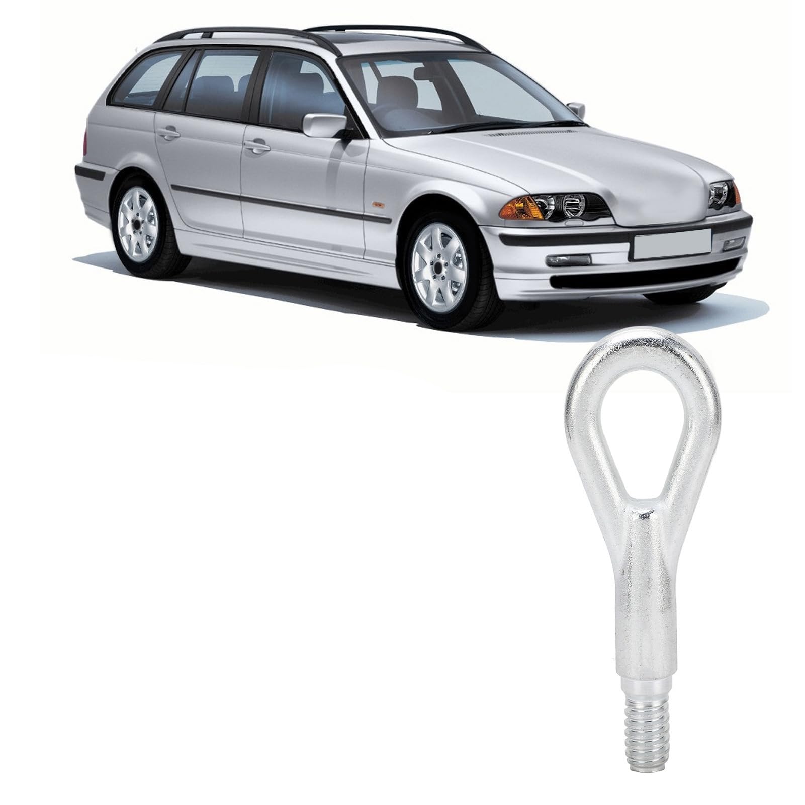 Trailer Hitch, Solid Steel Alloy Tow Hook 72151965186 Replacement for 3 E36 E46 7 E38 8 E31 Z3 E36