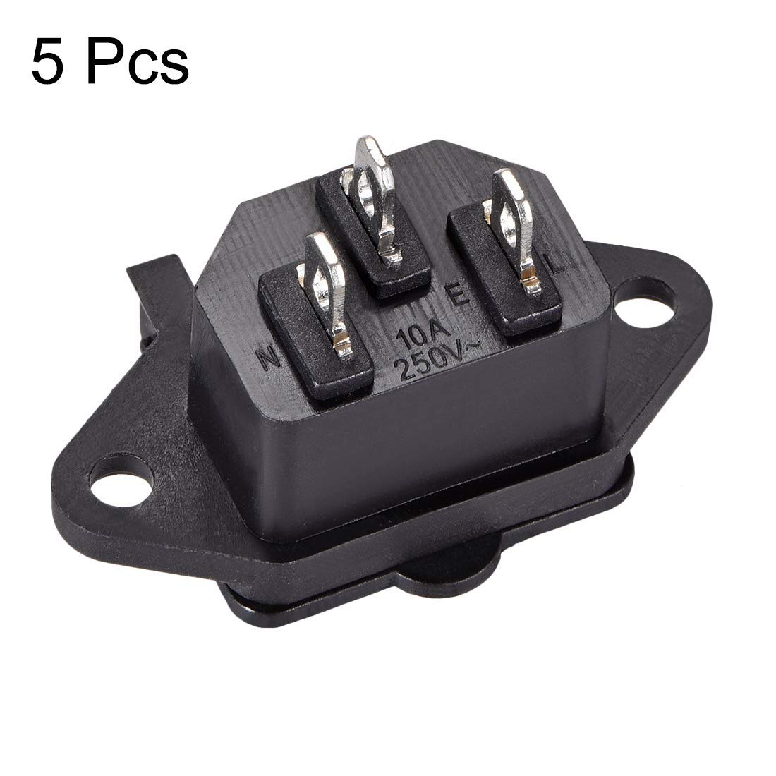 Adaptateur Prise IEC C14 – Montage Panneau – 250V 10A 3 Broches – Uxcell – Neuf