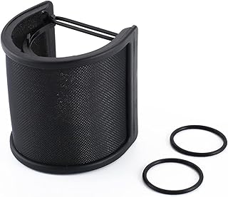 Pruie Filtro Pop de Microfone Microfone Profissional de Metal Filtro Pop Escudo de Prevenção de Explosão Rede Capacitor Gravação Microfone à Prova de Vento Tampa de Rede Anti Ruído
