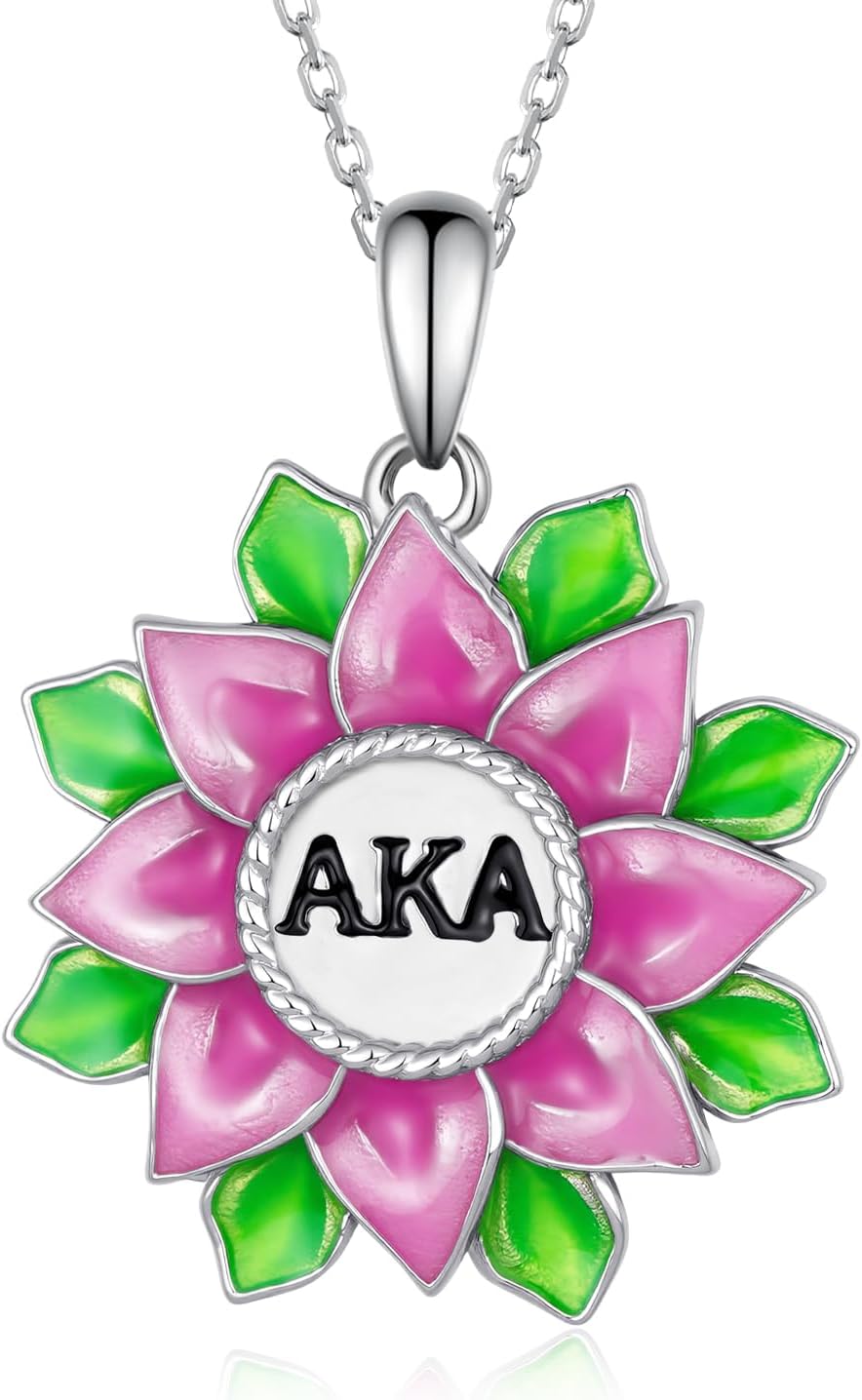 Aka Sorority Gifts 925 Sterling Silver Aka Necklace Sorority Paraphernalia Jewelry Gifts for Women