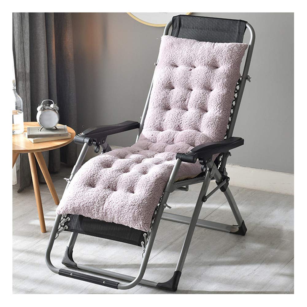 HotYou Fleece Garden Sunlounger Cushions Recliner Cushion Patio Garden Deckchair Sunbed Deckchair Lounge Thick Pad Outdoor Seating Cover,Light Purple,160 * 50 * 12 CM