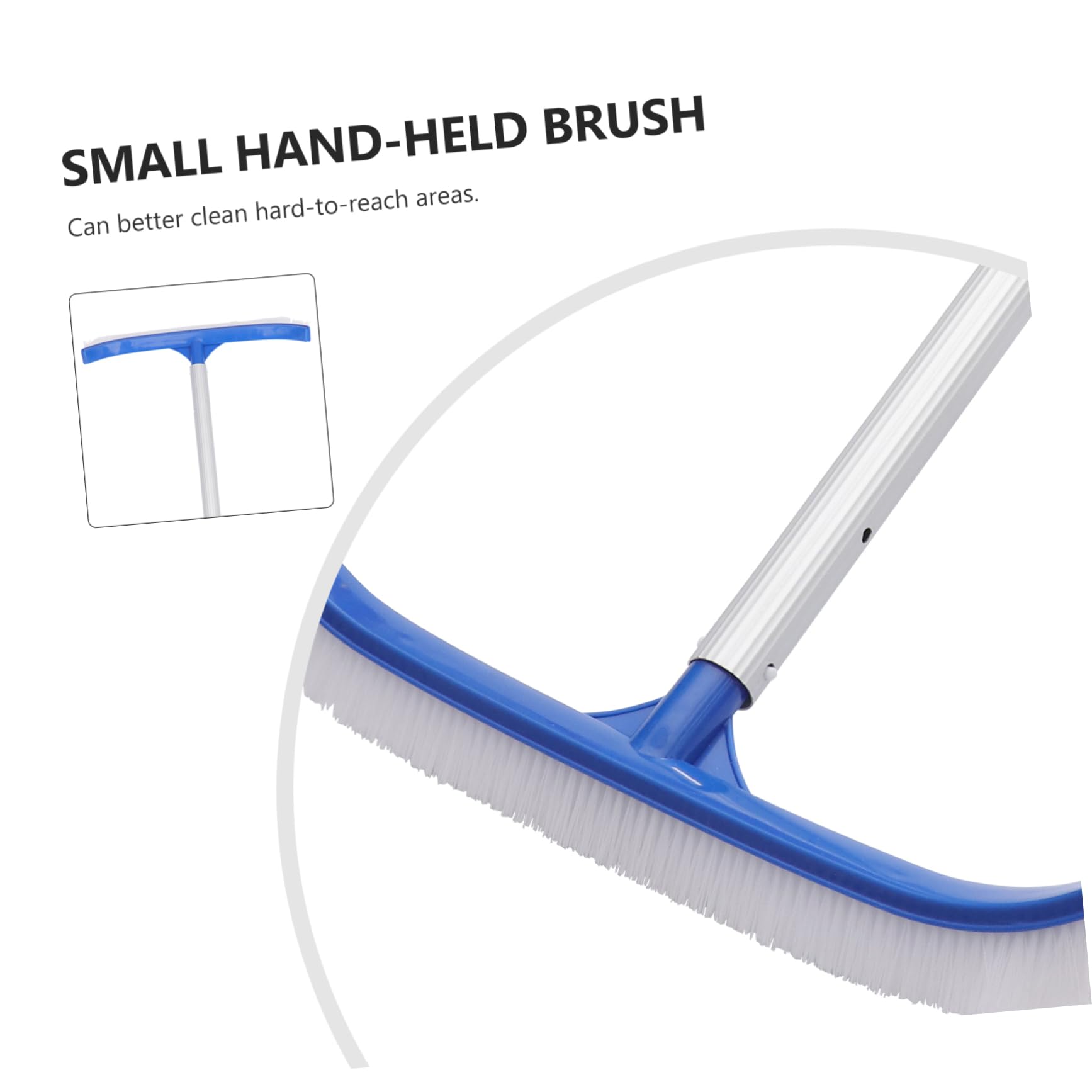 Toddmomy Brosse de Piscine à Main pour Nettoyer Fond et Parois Nettoyeur Portatif et Léger avec Poignée Ergonomique pour Piscines et Spas