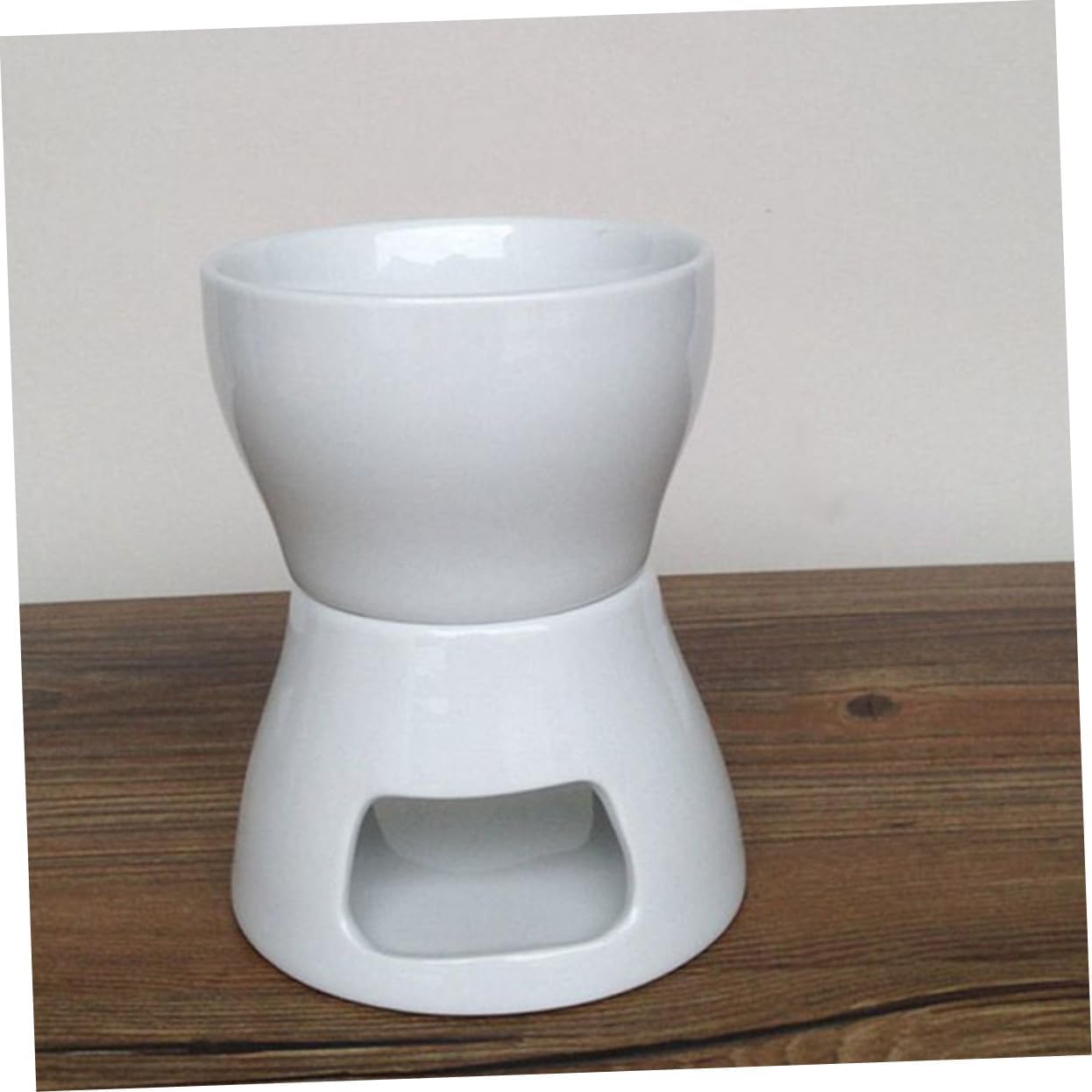 Cabilock Mini Cheese Fondue Pot Lightweight Ceramic Melting Pot Home Use Easy to Clean Forks