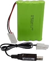 Vista 1 de Blomiky Paquete de 1 batería recargable NiMH de 9.6 V 2000 mAH de 8 celdas AA con conector Tamiya estándar enchufe para tanque de camión RC