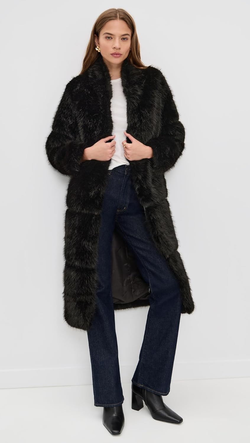 Apparis Women's Faux Fur Sylke Sable Coat - Image 5