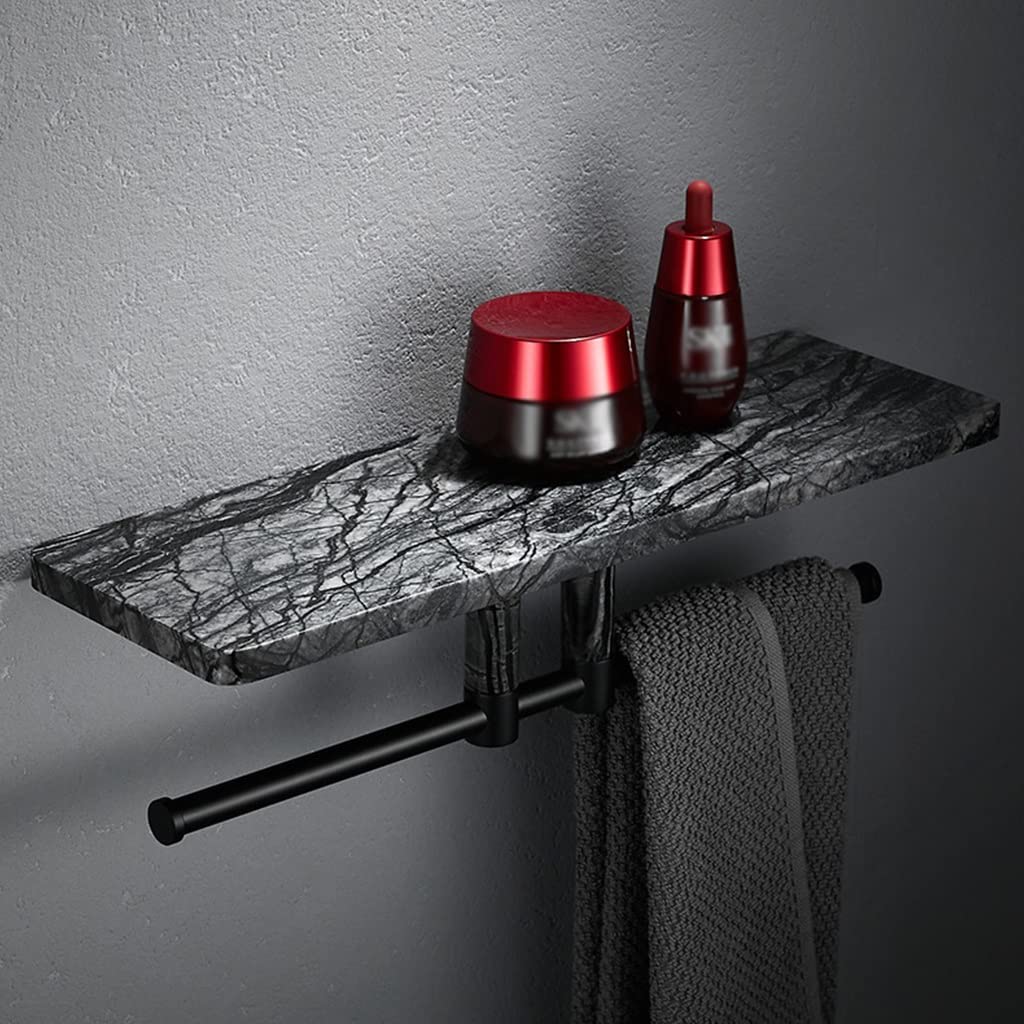 NPQPNAFC Shower Caddy Bathroom Shelf Nordic Natural Marble Shelf Towel Shelf Light Bathroom Mirror Washstand Storage Clapboard Wall