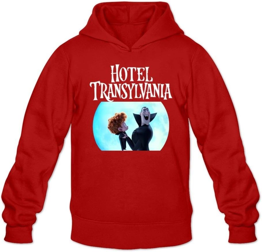 BOAO Men's Hotel Transylvania 2 Sweatshirt Hoody Hood Shirt Red XL