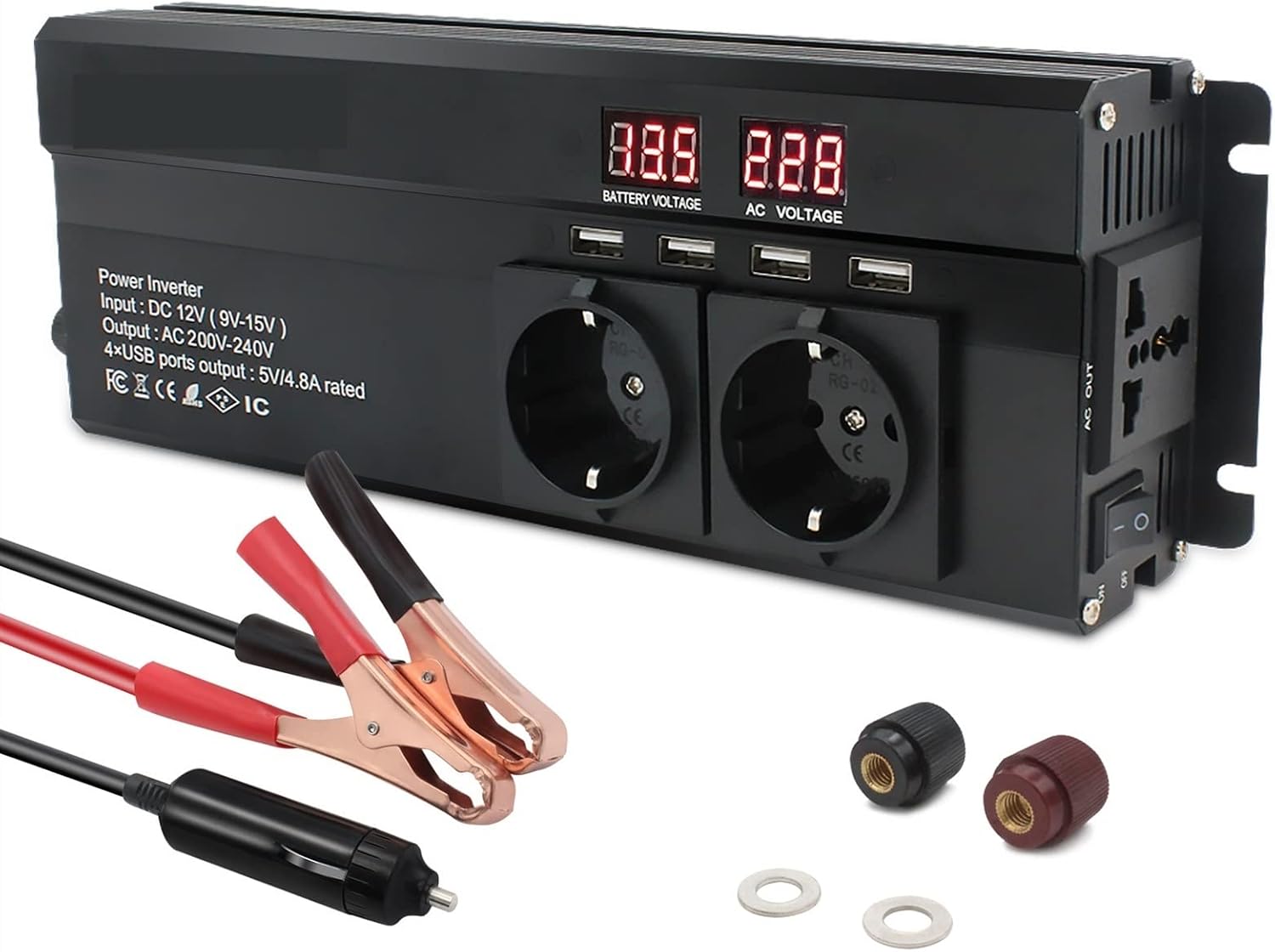 純粋な正弦波パワー インバーター DC 12v/24Vto AC 220v 230V 240V 