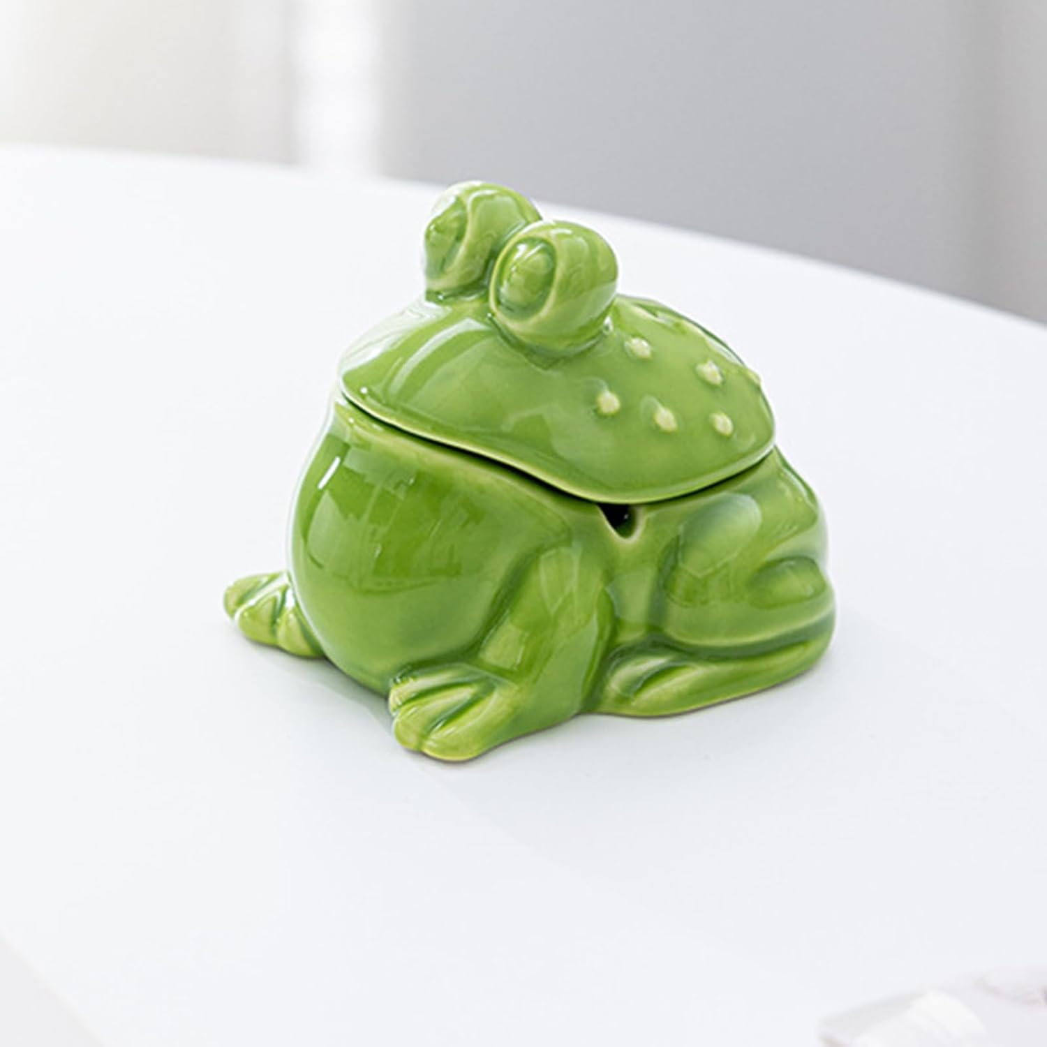 Frogs Shaped Ashtray Jewelry Ceramic Ashtray for Home Frog Shaped Ceramic Multi-Purpose Jewelry for Bathroom Kitchen and Decor