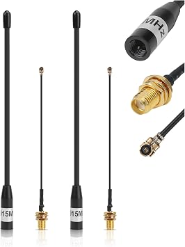 915MHz Antenna 10dBi Gain for Meshtastic LoRa Long Range Soft Whip Antenna, 17cm Omni SMA Male Black 2 Pack