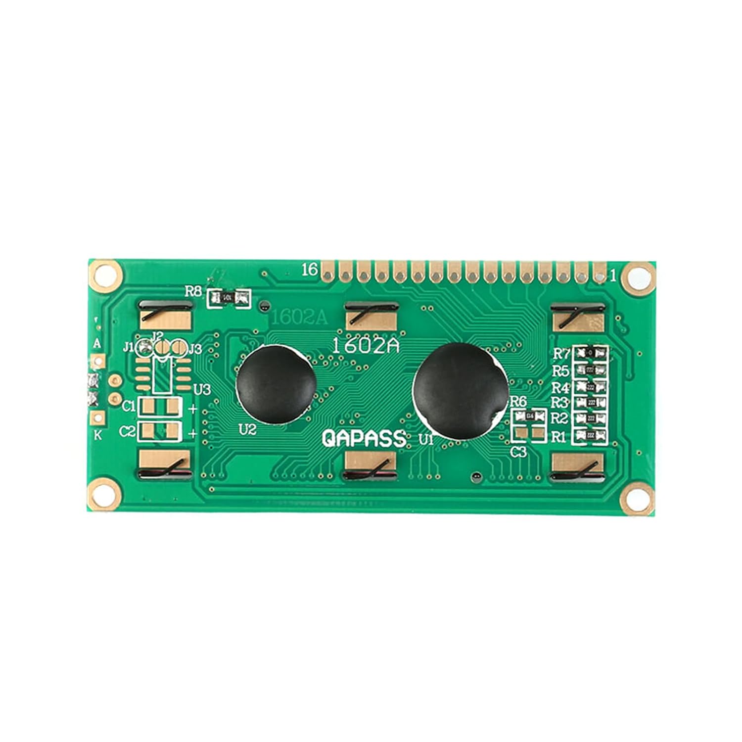 2Pcs 1602A LCD Module with 5V Adapter Plate, Yellow-Green Liquid Crystal Display with Black Font Backlight for Arduino image 5