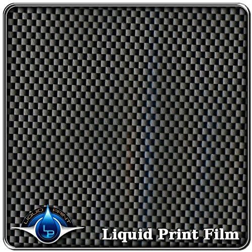 Hydrographics Film - Water Transfer Printing Film - Hydro Dipping - Film Measurement is: 20โ X 10โ feet roll CF-152 - Black & Clear Carbon Fiber