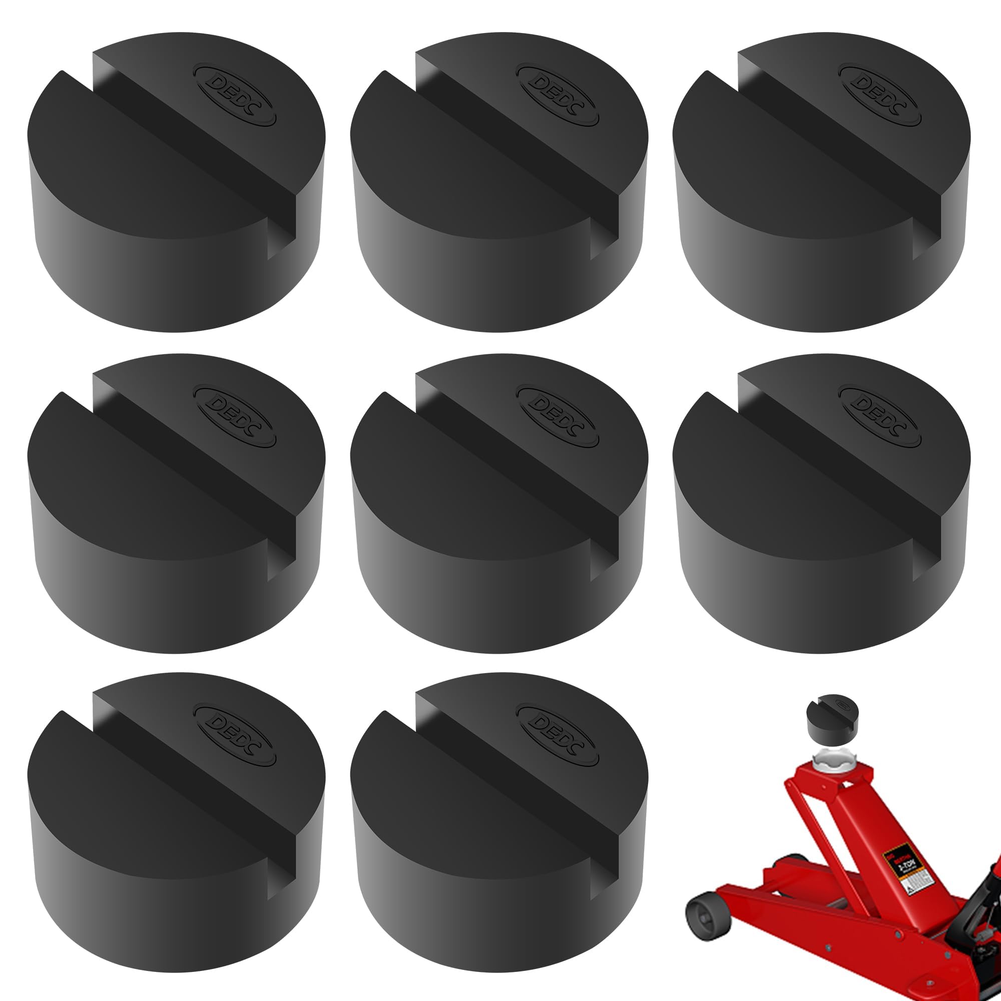 DEDC Floor Jack Pad Universal Jack Stand Rubber Pinch Protector Car Adapter 8 Packs, Oil Change Mush Haves, Change Tire Repair Tires Oil Must Have,
