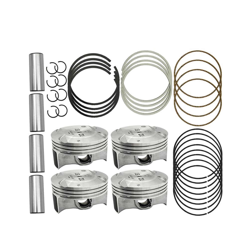STD Engine Piston & Piston Snap Rings & Piston Pin Set Fits for Chevy Sonic Cruze Limited 1.8L 2011-2018, Replaces 55567934, 55567940