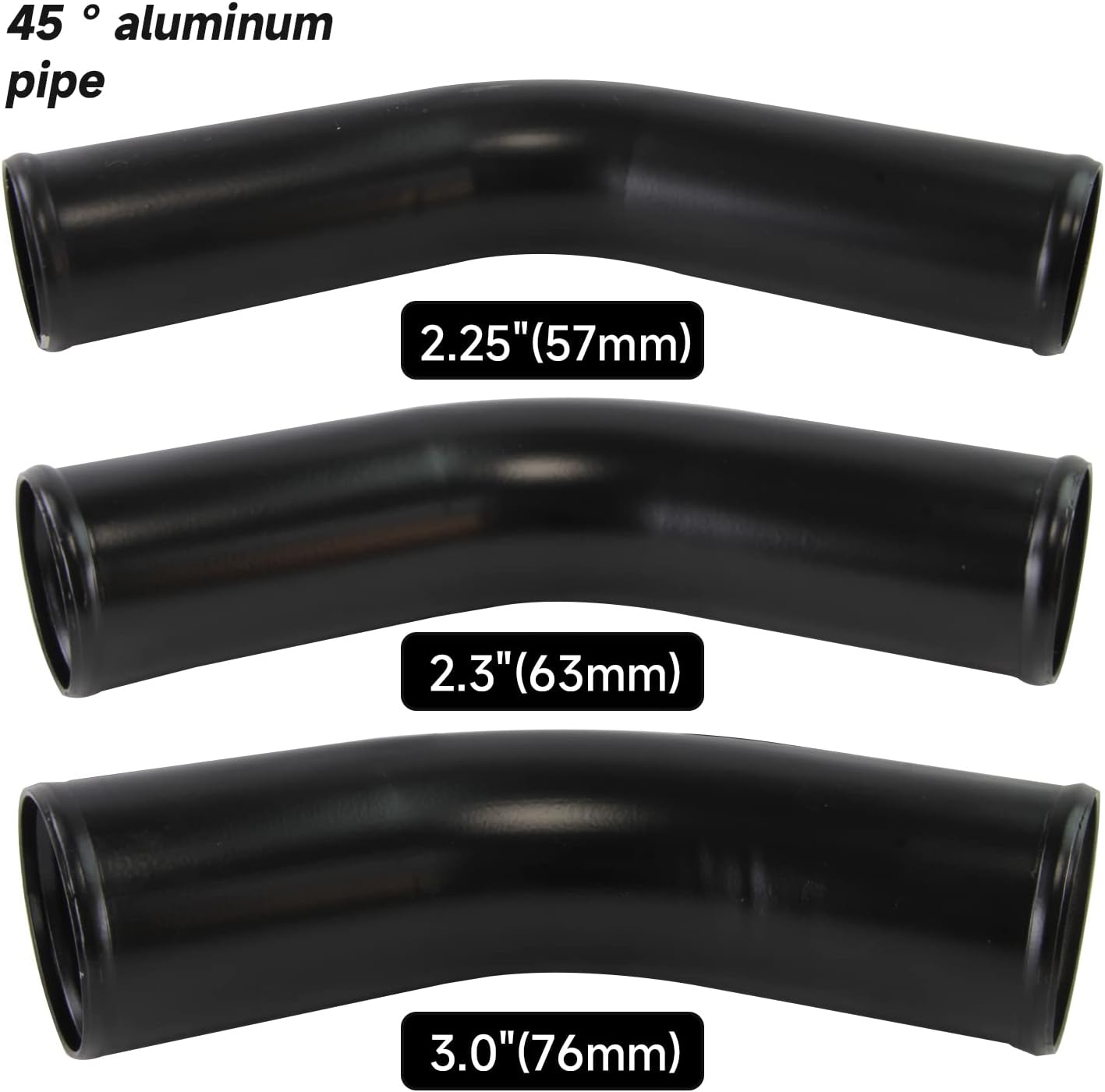 Universal 2.25" 45 Degree Aluminum Turbo Intercooler Pipe