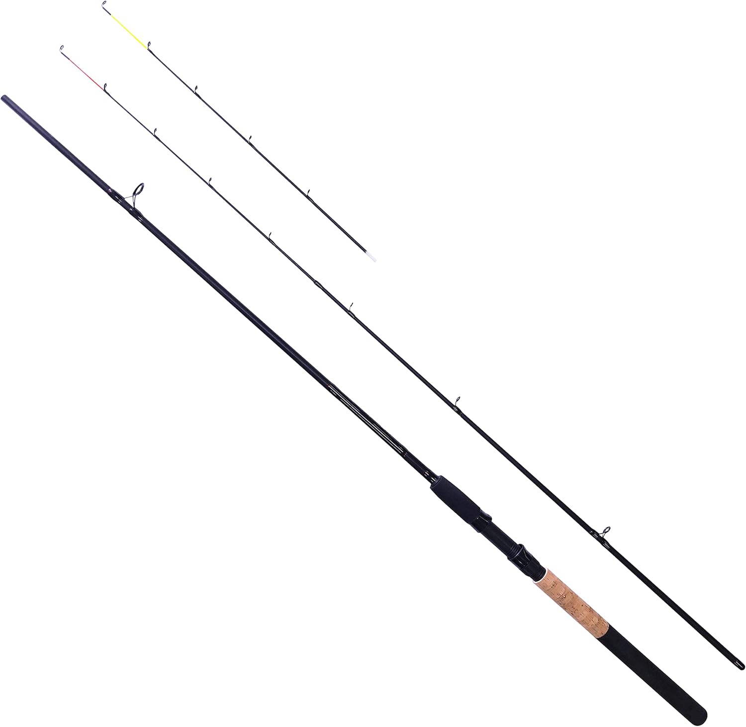ZWIM - 8ft / 2.4m 2 Piece Feeder Fishing Rod/Quiver/Leger With 2 Tips
