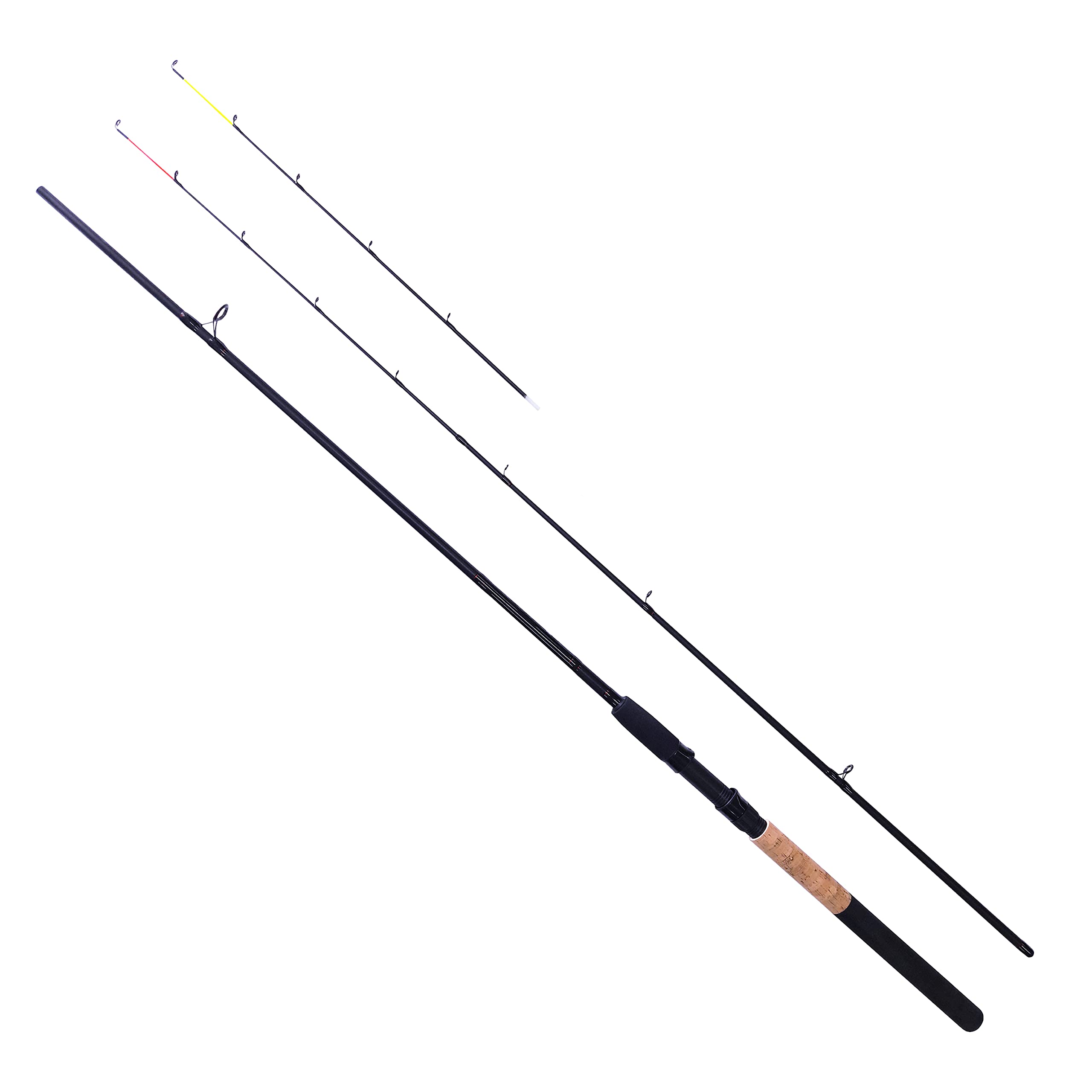 2,4 m 2 pezzi Feeder canna da pesca/faretra/leger con 2 punte – 80 g peso di lancio 85 g & 141,7 g punte faretra – ideale per pesci di alimentazione inferiore [12-20F240]