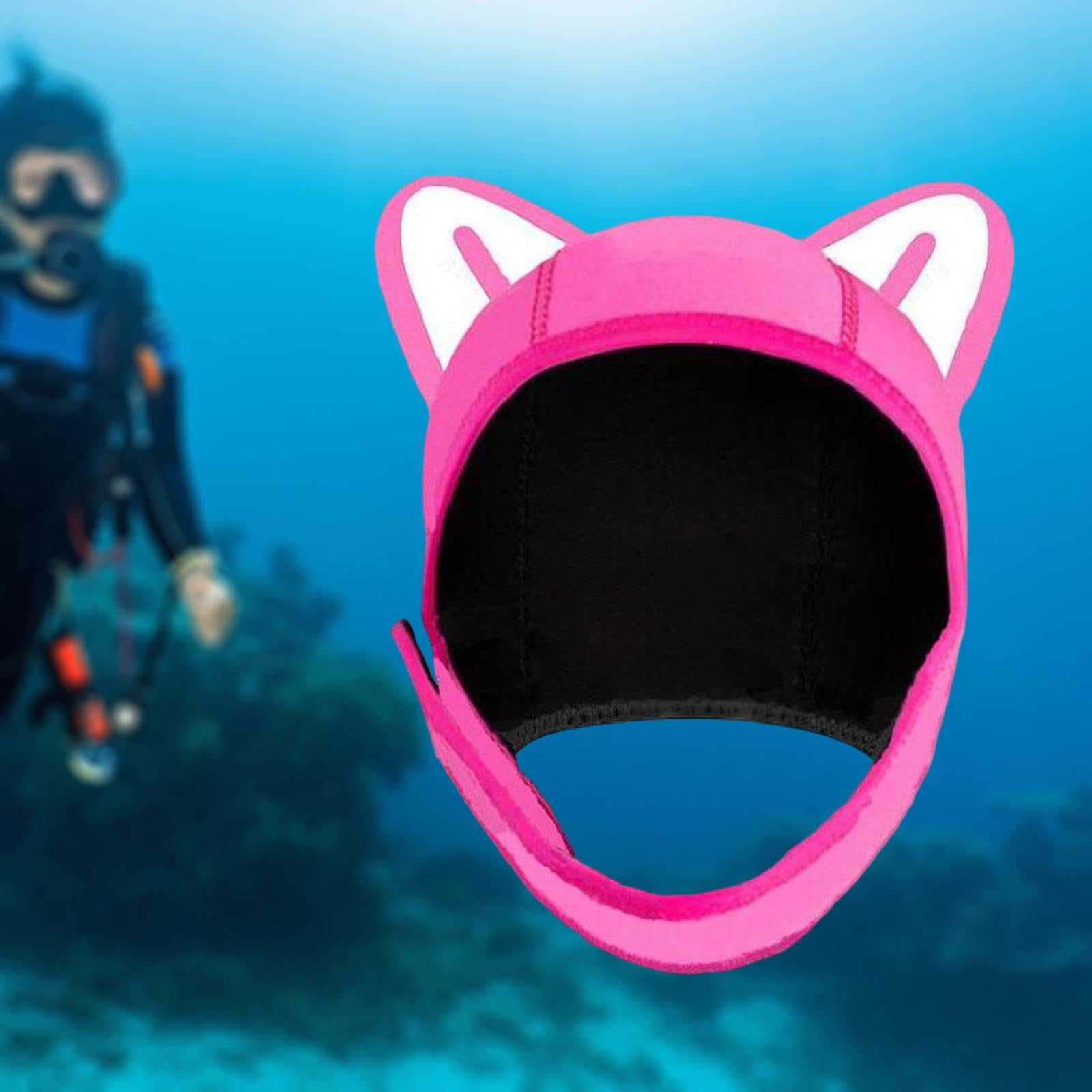 Cagoule De Plongée Oreilles De Chat 3 Mm Néoprène – Casquette Surf Mignonne Et Thermique Pour Sports Nautiques