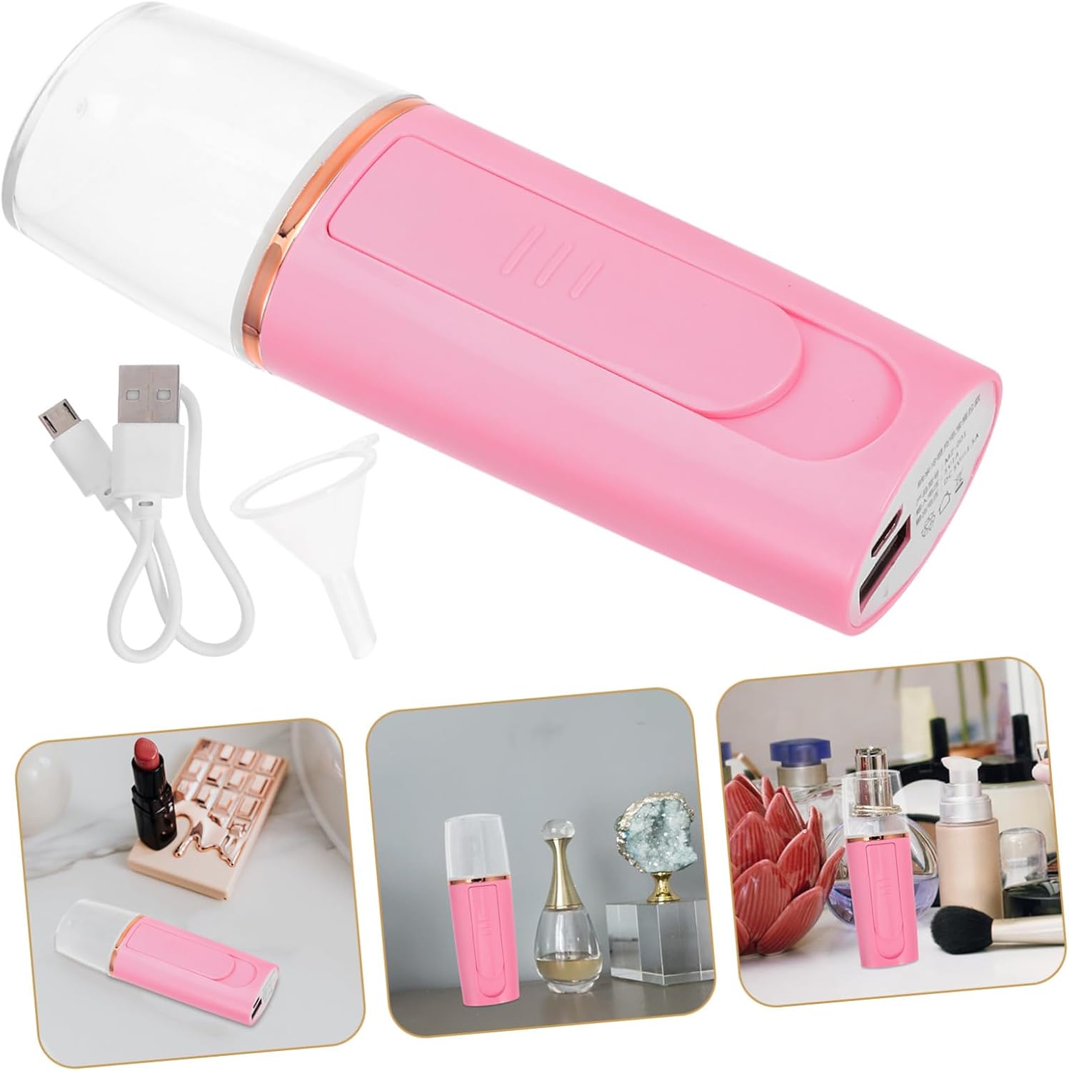 1pc USB Rechargeable Nano Mist Facial Steamer for Hydration and Cleansing Portable Moisturizing Sprayer for Spa-Like Facial Care Silent